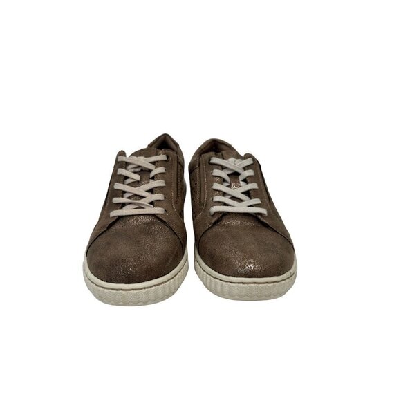Clarks Collection Lace-Up Sneakers Perforated Metallic Brown Bronze Leather 8 - Picture 9 of 16